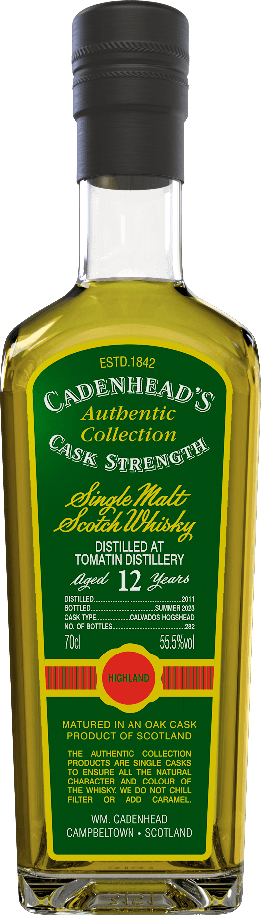 Tomatin 12yo 55.5% ABV 70cl Shop Whisky Single Cadenheads Malt Scotch Online 